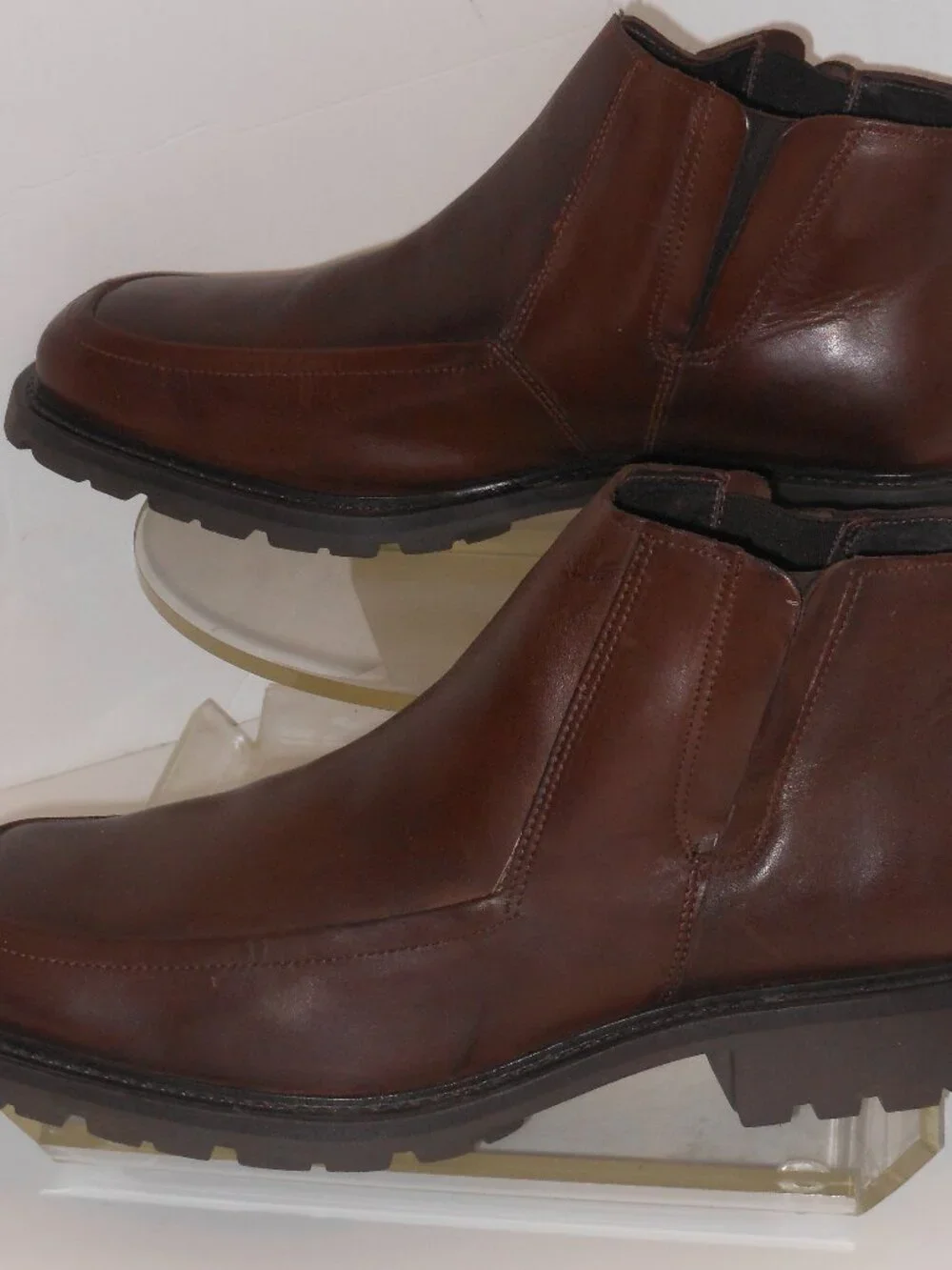 KENNETH COLE BROWN LEATHER ANKLE BOOTS SIZE 12 MEDIUM